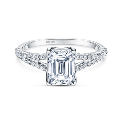 Classic Split Shank Filigree Diamond Engagement Ring