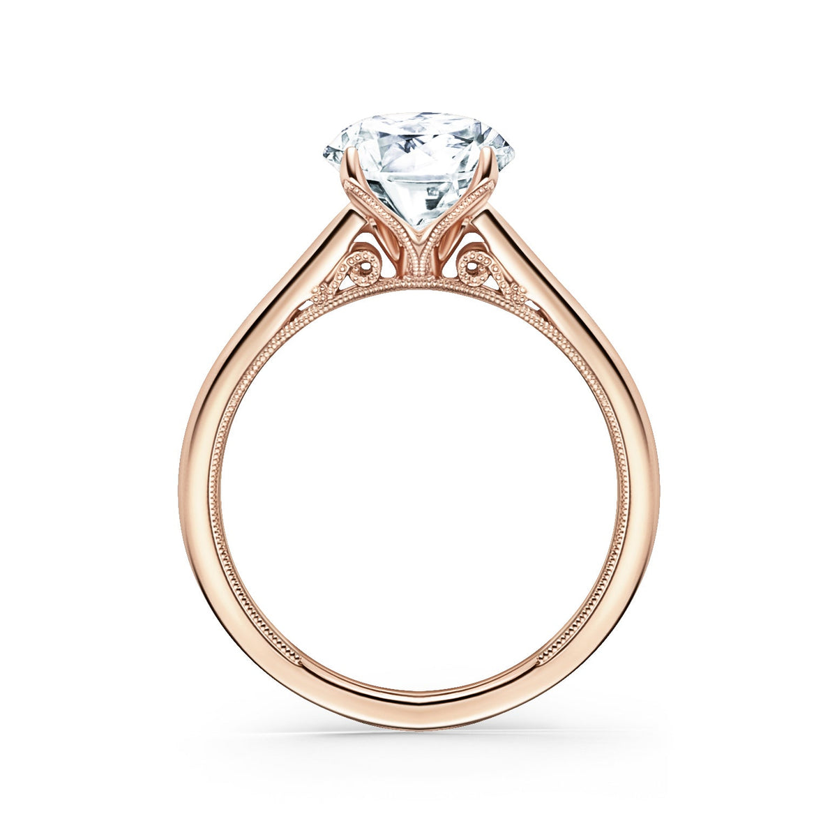 Classic Split Shank High Polish Engagement Ring
