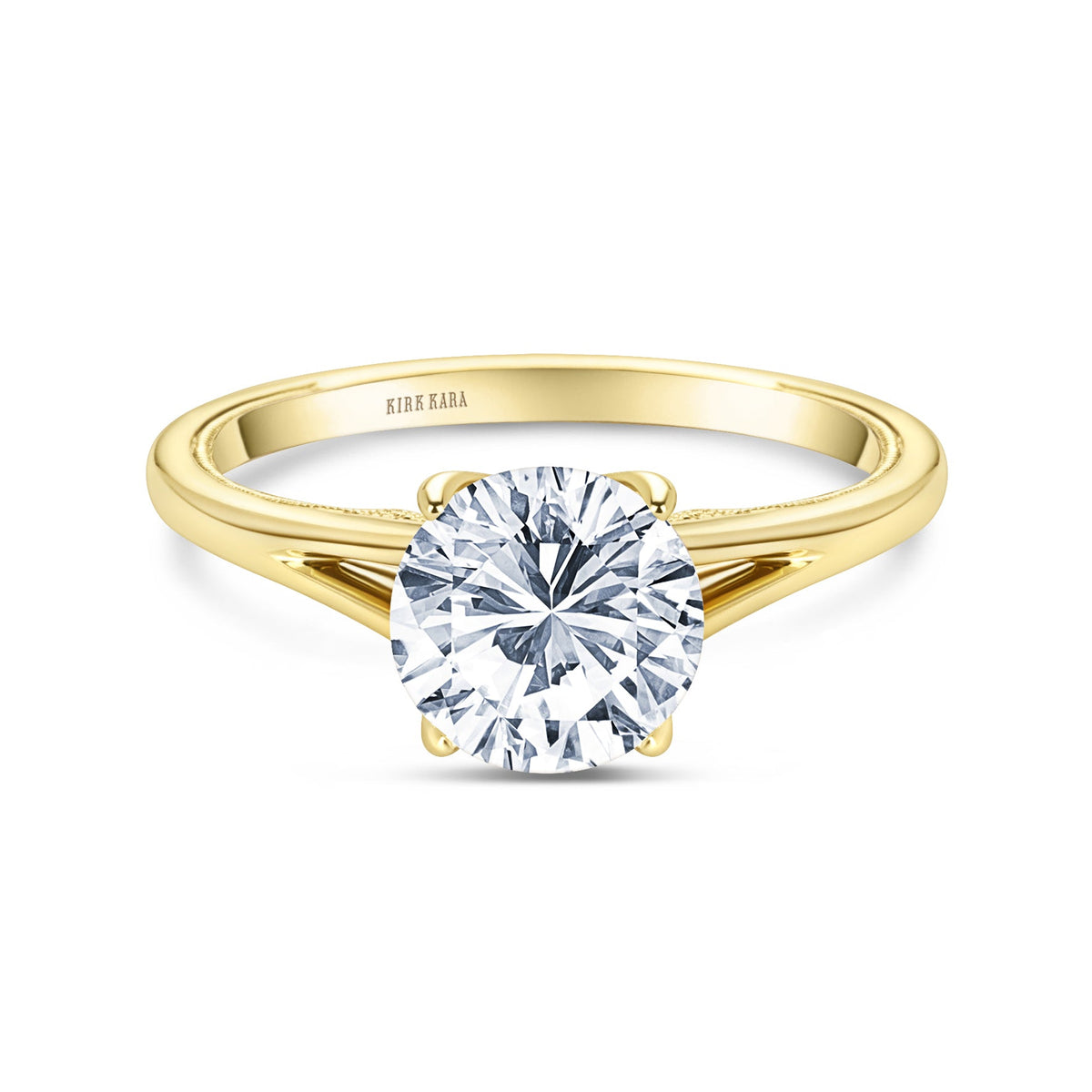 Classic Split Shank High Polish Engagement Ring