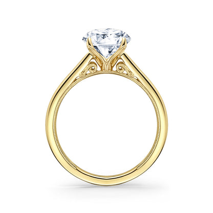 Classic Split Shank High Polish Engagement Ring