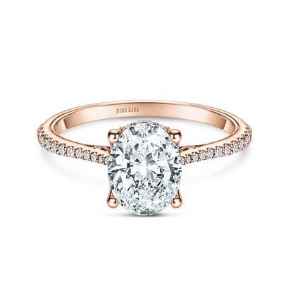 Hidden Halo Classic Solitaire Diamond Engagement Ring
