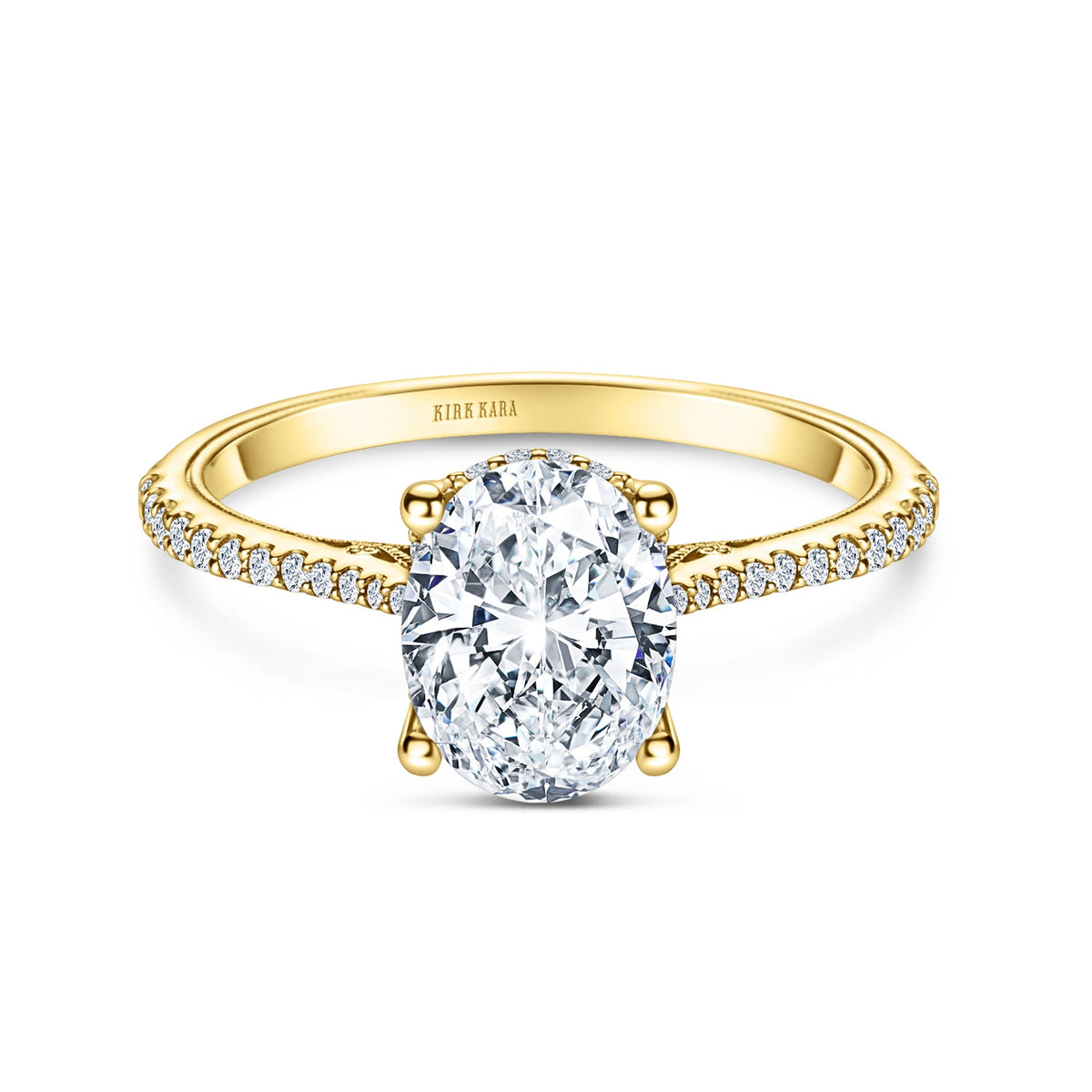 Hidden Halo Classic Solitaire Diamond Engagement Ring