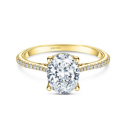 Hidden Halo Classic Solitaire Diamond Engagement Ring