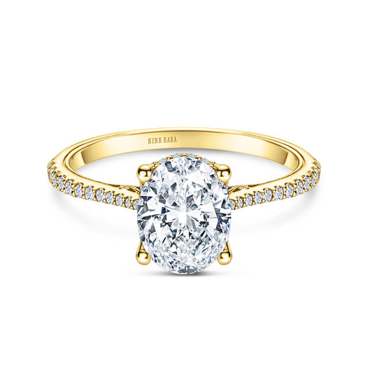 Hidden Halo Classic Solitaire Diamond Engagement Ring
