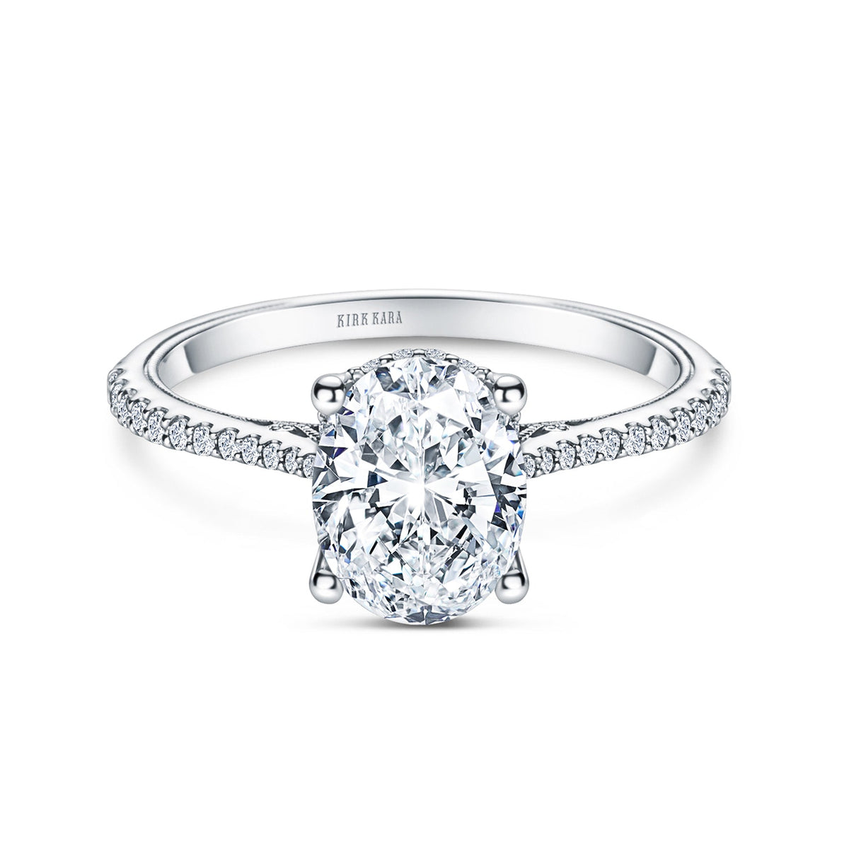Hidden Halo Classic Solitaire Diamond Engagement Ring