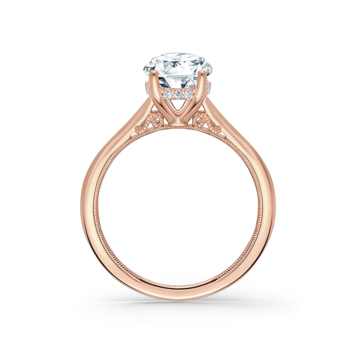 Hidden Halo Classic Solitaire Engagement Ring