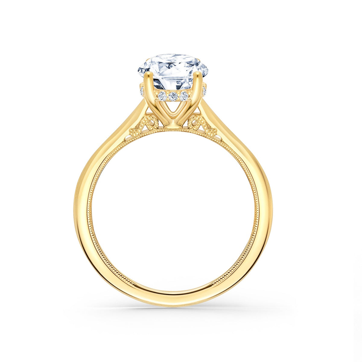 Hidden Halo Classic Solitaire Engagement Ring