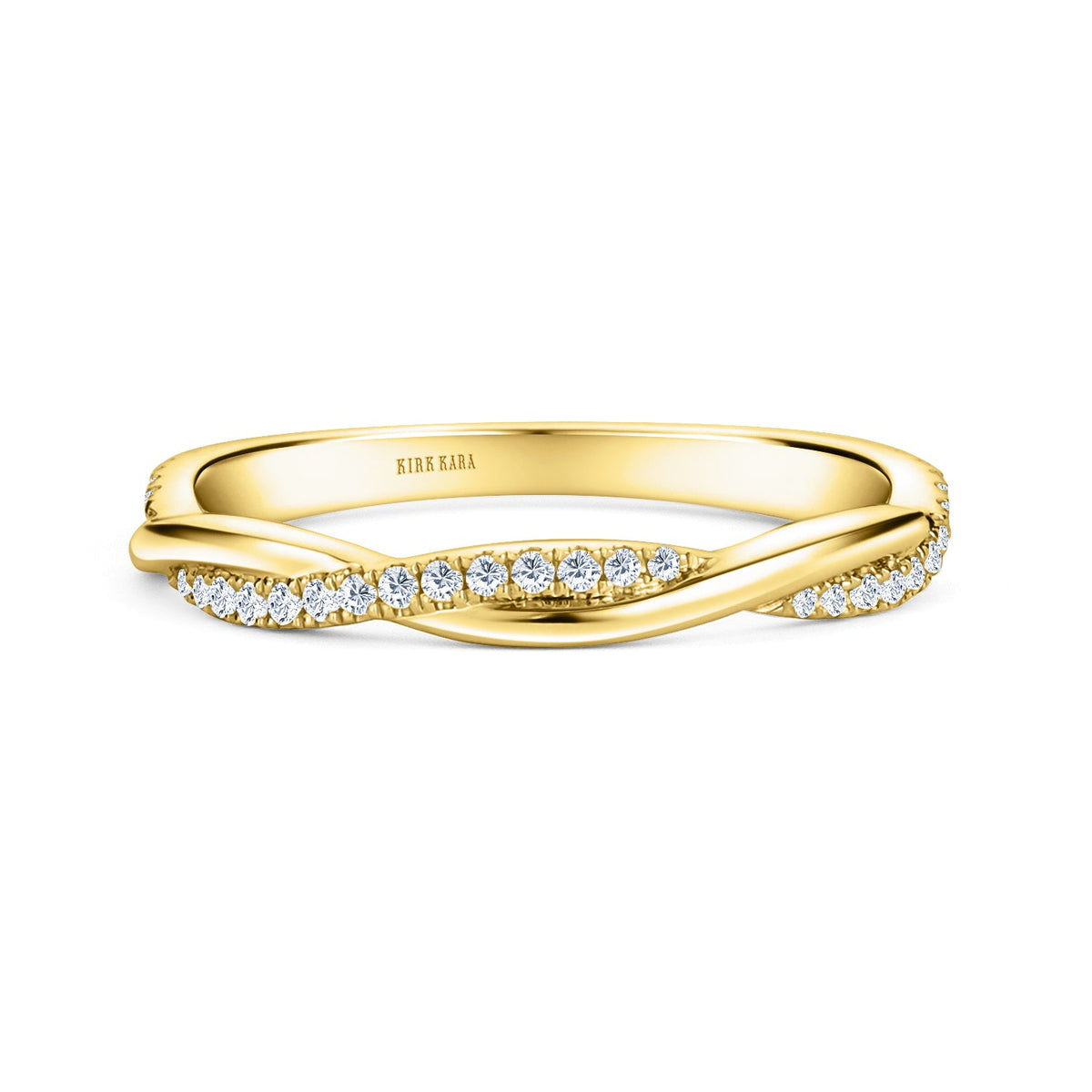 Thin Classic Diamond Twist Wedding Band