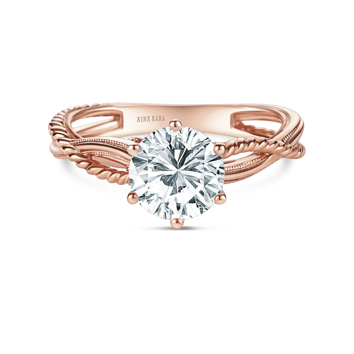 Rope Twist Milgrain Engagement Ring