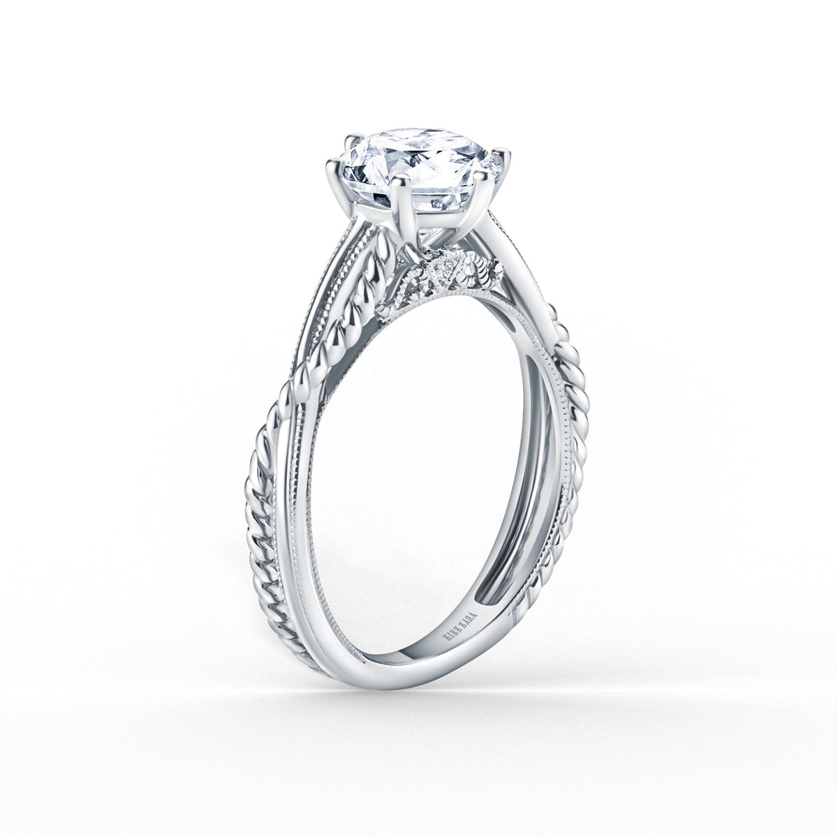 Rope Twist Milgrain Engagement Ring