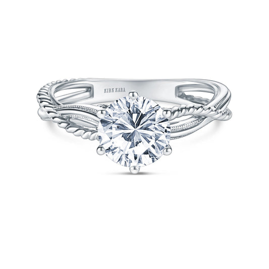 Rope Twist Milgrain Engagement Ring