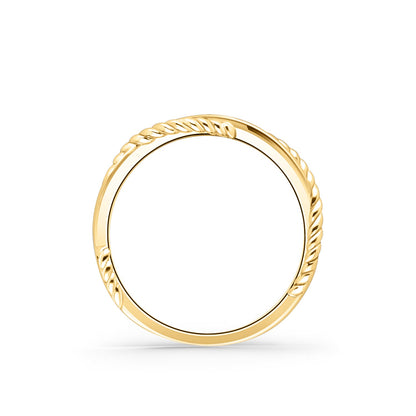 Rope Twist Channel Diamond Wedding Band