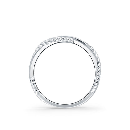 Rope Twist Channel Diamond Wedding Band