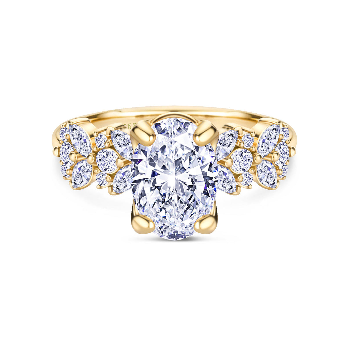 Floral Inspired Diamond Engagement Ring