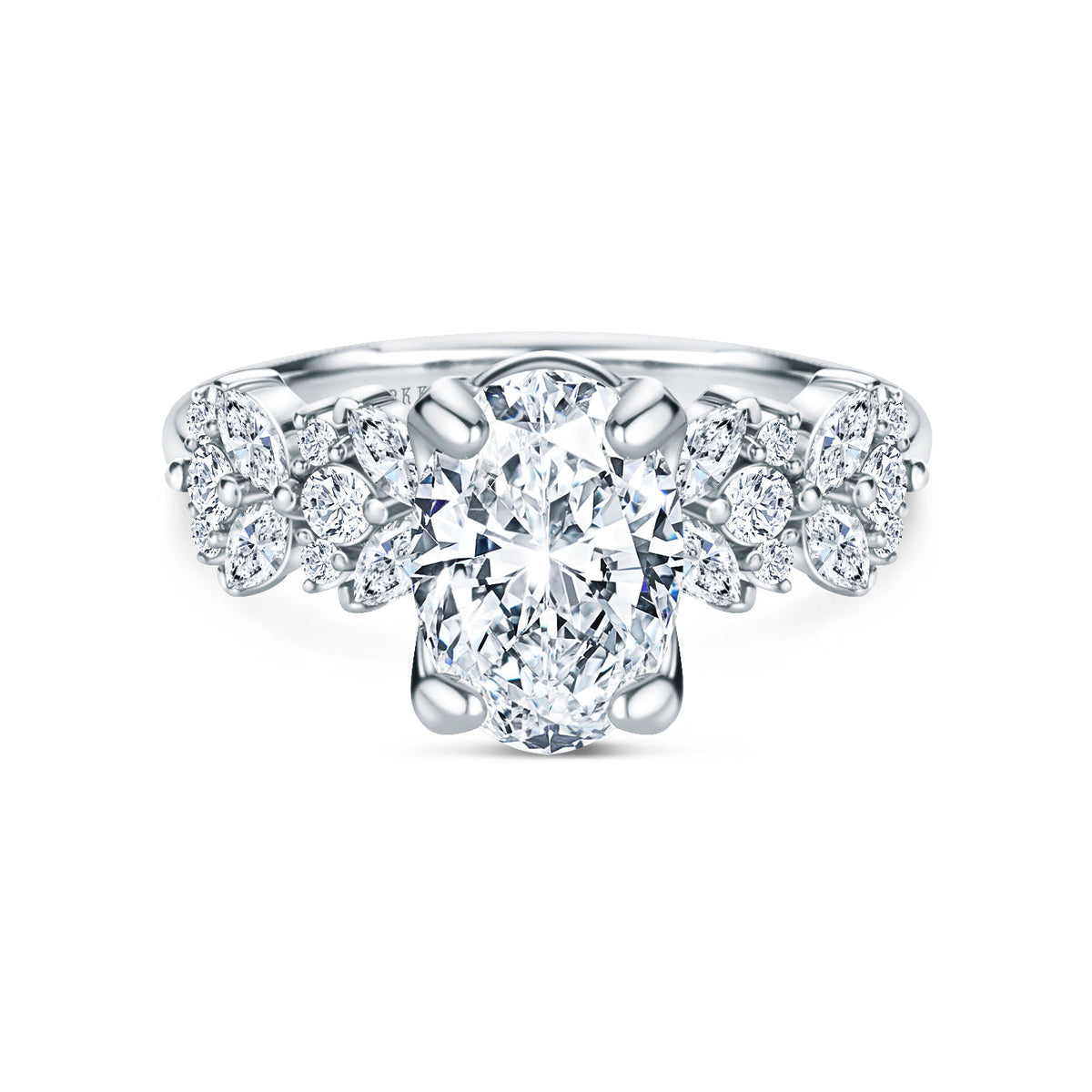 Floral Inspired Diamond Engagement Ring