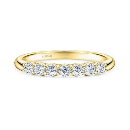 Prong Set Milgrain Round Diamond Wedding Band