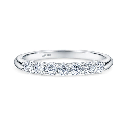 Prong Set Milgrain Round Diamond Wedding Band