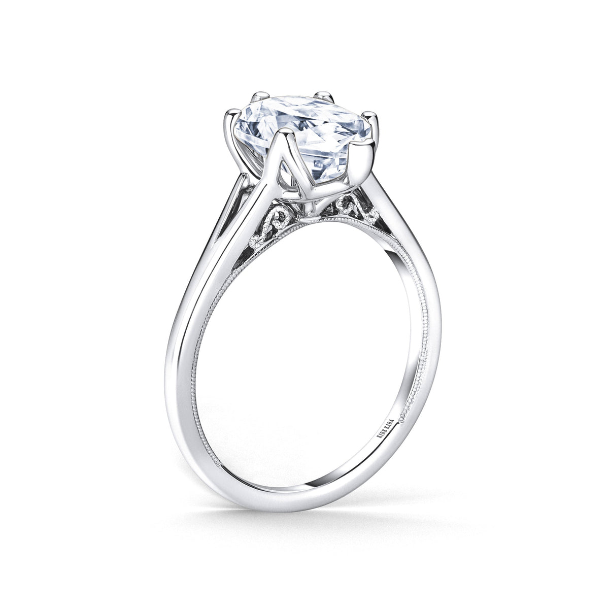 Fancy Split Shank High Polish Engagement Ring