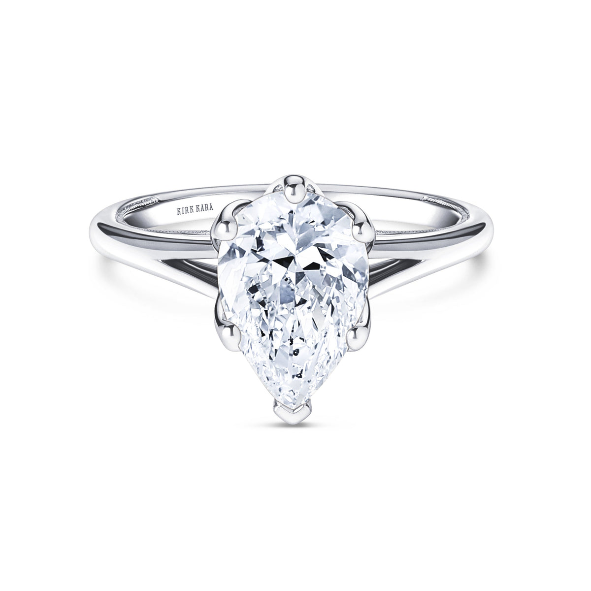 Fancy Split Shank High Polish Engagement Ring