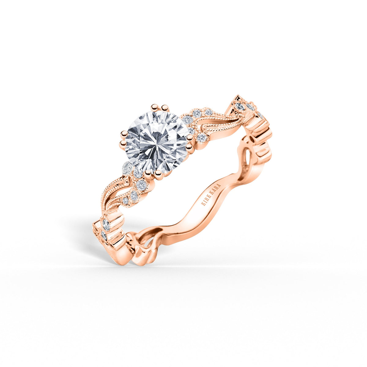 Vintage Inspired Paisley Diamond Engagement Ring