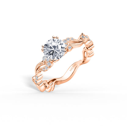 Vintage Inspired Paisley Diamond Engagement Ring