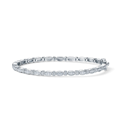 Diamond Designer Geometric Bangle Bracelet