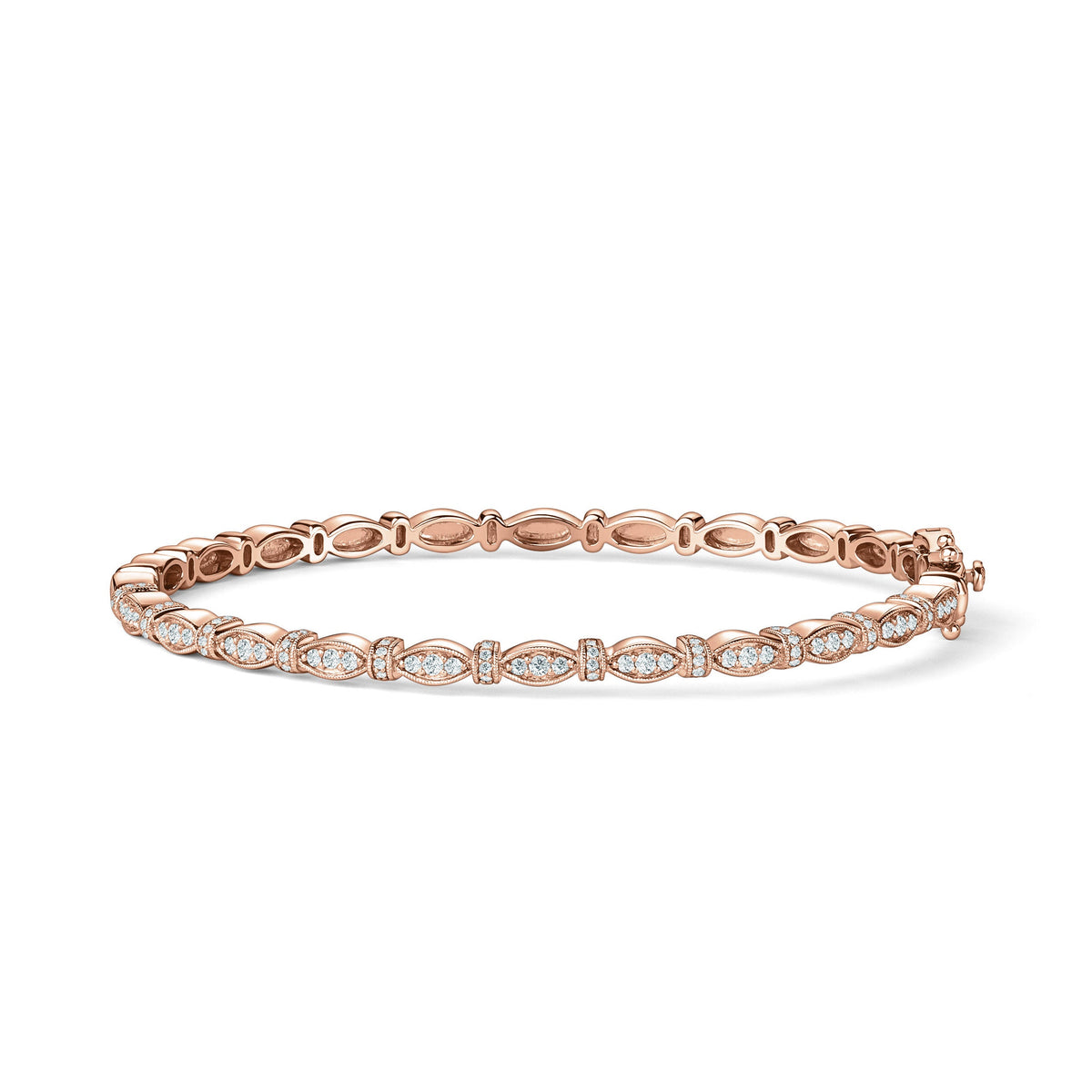 Diamond Designer Geometric Bangle Bracelet