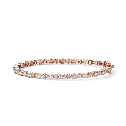 Diamond Designer Geometric Bangle Bracelet
