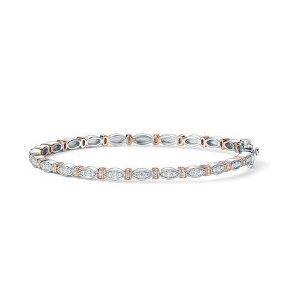 Diamond Designer Geometric Bangle Bracelet