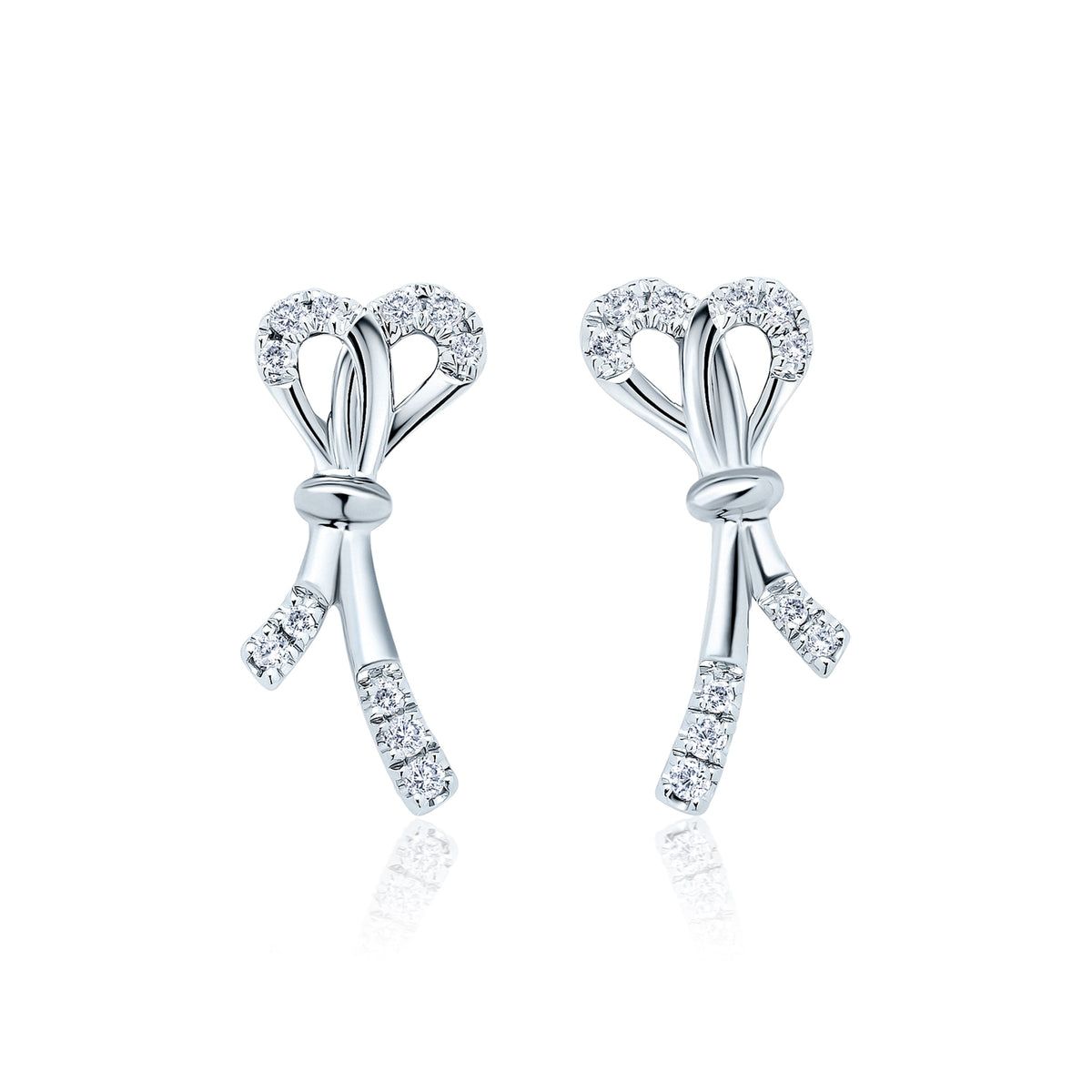 Classic Diamond Bow Earring Studs