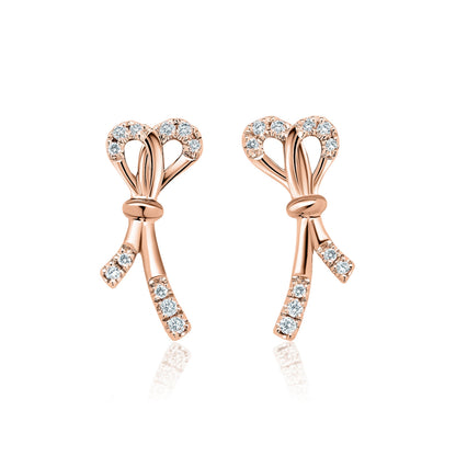 Classic Diamond Bow Earring Studs