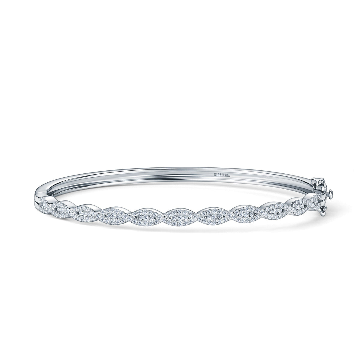 Classic Twist Channel Diamond Bangle Bracelet