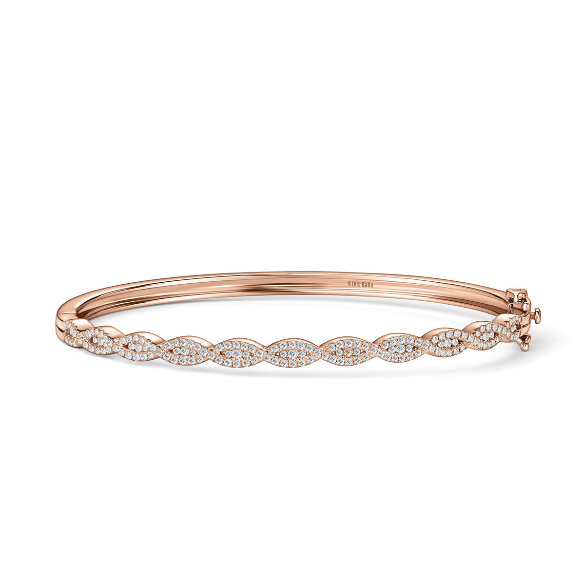 Classic Twist Channel Diamond Bangle Bracelet