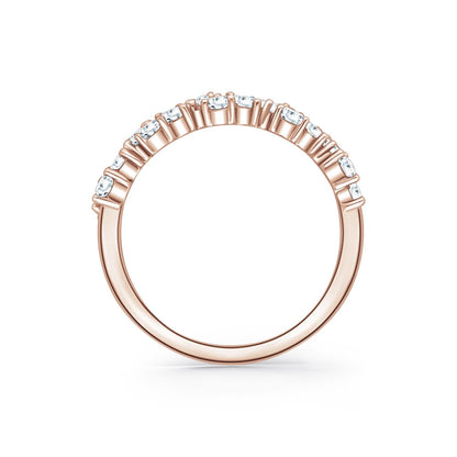 Marquise Round Diamond Cluster Modern Wedding Band