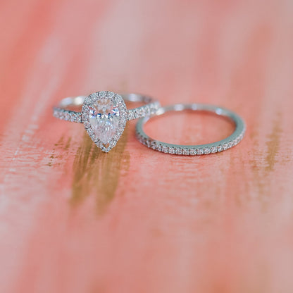 Classic Delicate Prong Set Halo Diamond Engagement Ring
