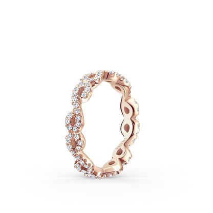 Infinity Curve Diamond Eternity Wedding Band
