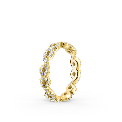 Infinity Curve Diamond Eternity Wedding Band