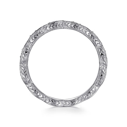 14K White Gold Diamond Bujukan Marquise Station Ring