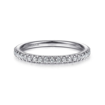 14K White Gold Diamond Stackable Ring