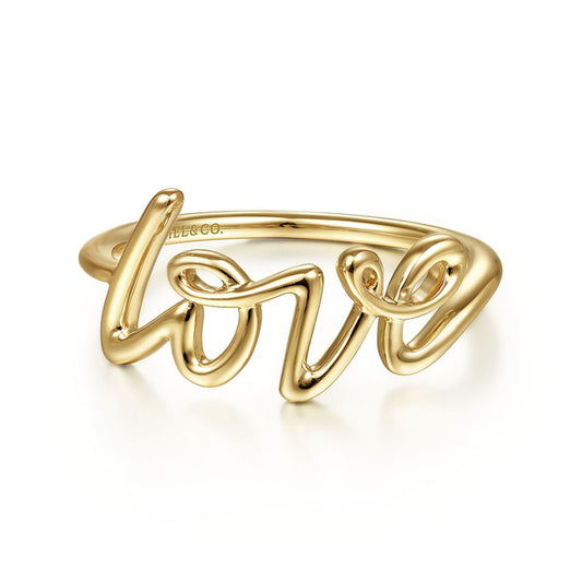 14K Yellow Gold Love Ring
