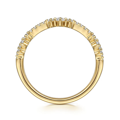14K Yellow Gold Diamond Ladies Ring