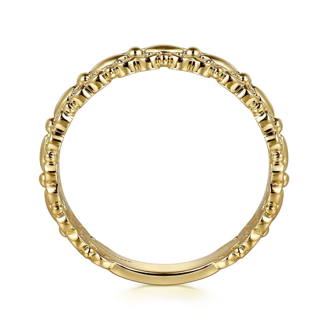 14K Yellow Plain Gold Stackable Ring