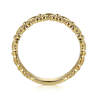 14K Yellow Plain Gold Stackable Ring