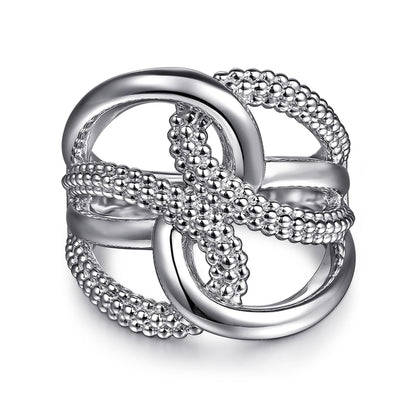 925 Sterling Silver Bujukan Twisted Ring