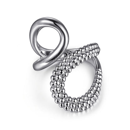 925 Sterling Silver Bujukan Bypass Ring