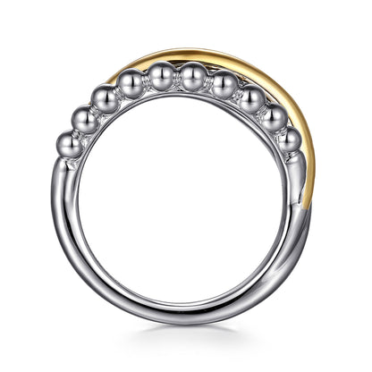 925 Sterling Silver and 14K Yellow Gold Bujukan Ring