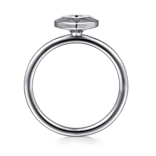 925 Sterling Silver Diamond Cut Heart Ladies Ring