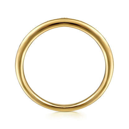 14K Yellow Gold Bujukan Crown Stackable Ring