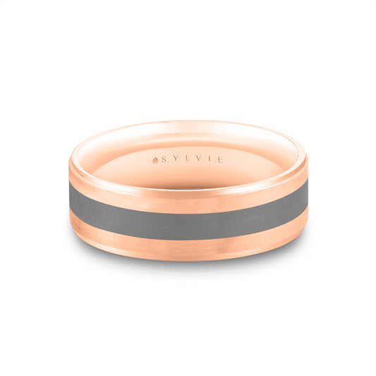 Sylvie Heritage Brushed Two Tone Men's Band - Kingston