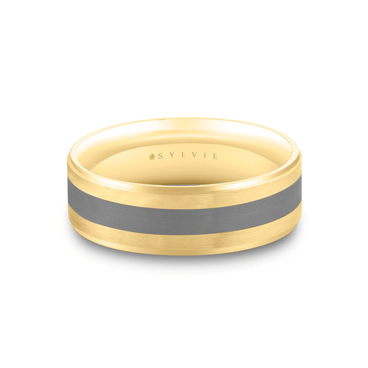 Sylvie Heritage Brushed Two Tone Men's Band - Kingston